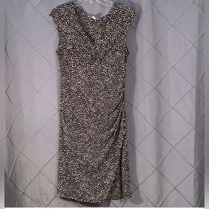 Kenneth Cole Black/white dress polkadot small